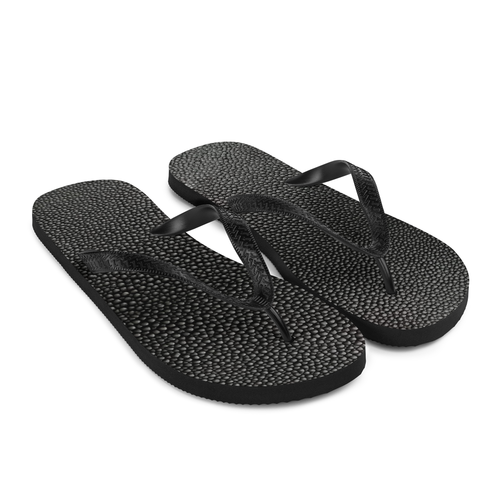 Black Pearl Stingray Flip Flops
